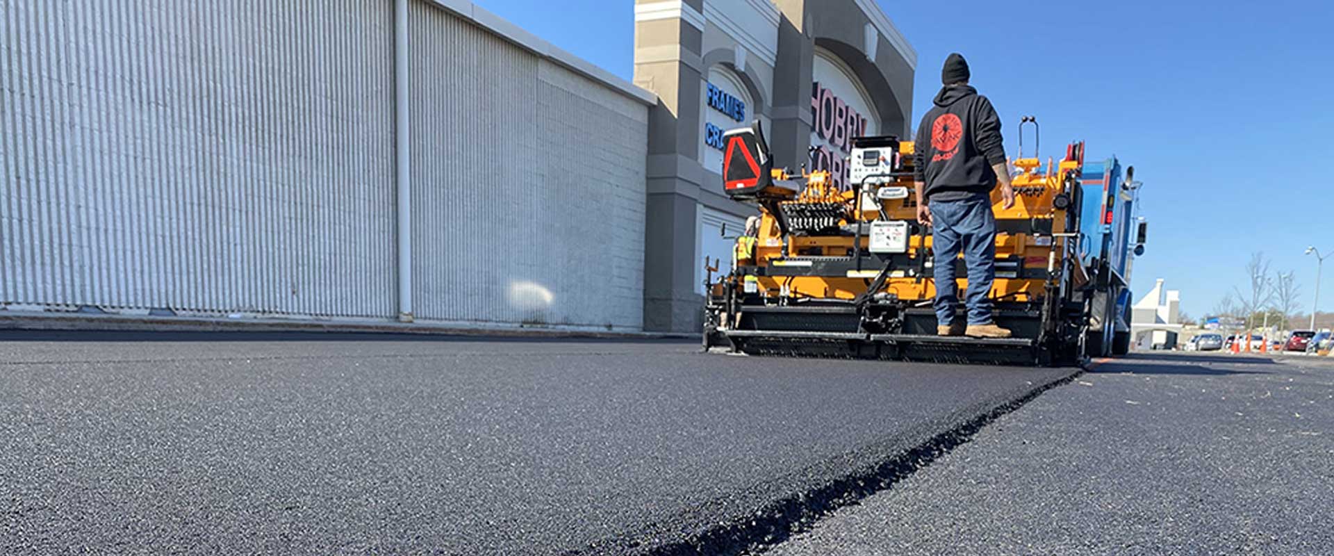 Commercial parking lot paving project by Work Zone Construction