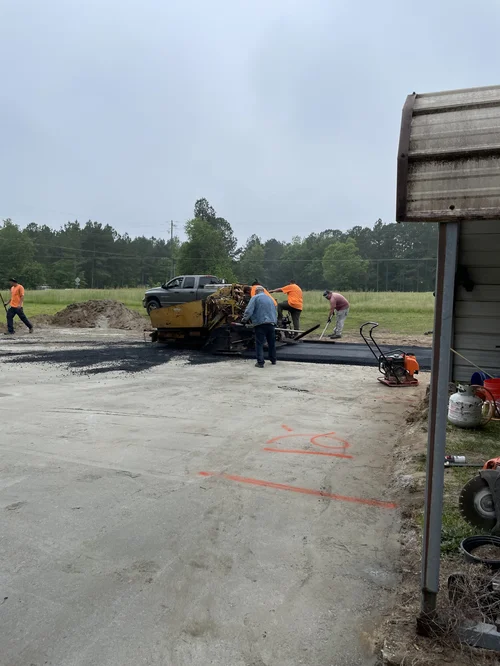 Asphalt driveway paving project by Work Zone Construction in Augusta GA