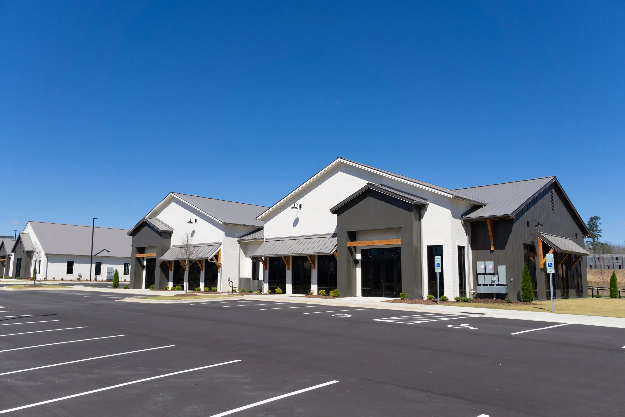 Commercial parking lot asphalt paving project in Augusta GA