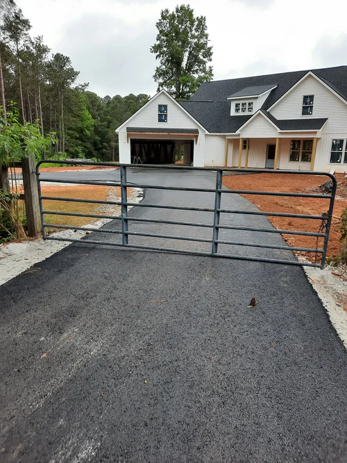 Asphalt driveway paving project in Augusta GA by Work Zone Construction