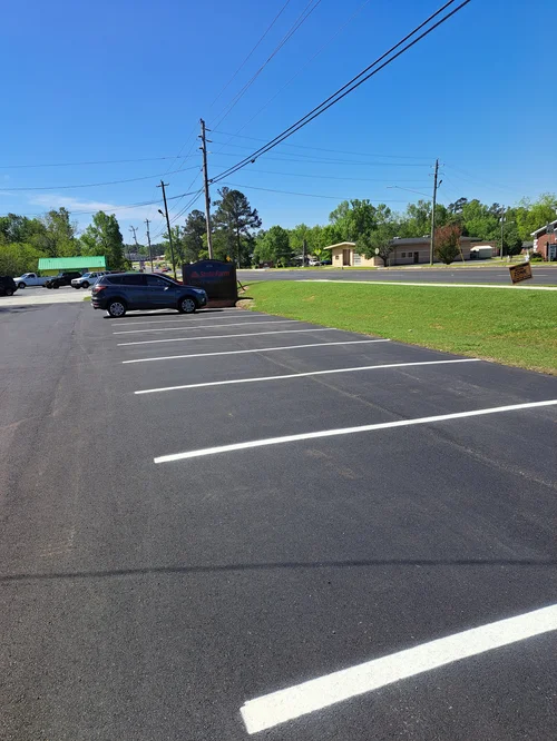 Completed commercial asphalt parking lot paving Augusta GA