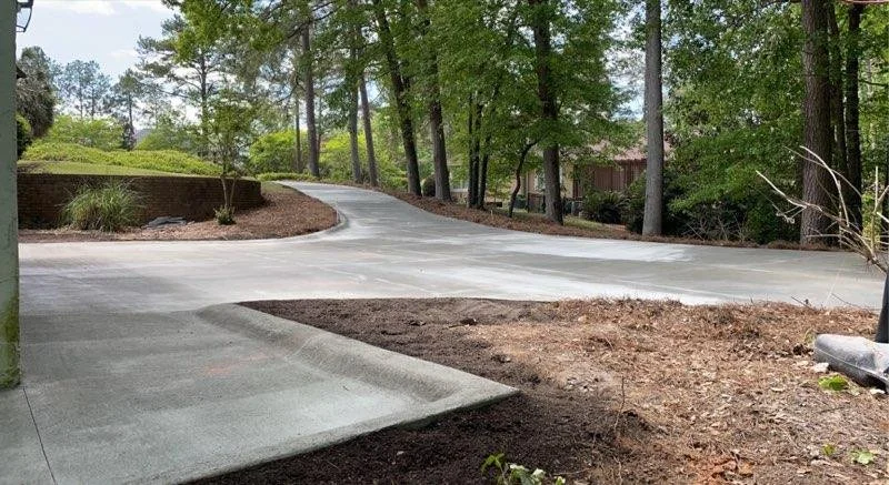 Finished concrete driveway and flatwork Augusta GA